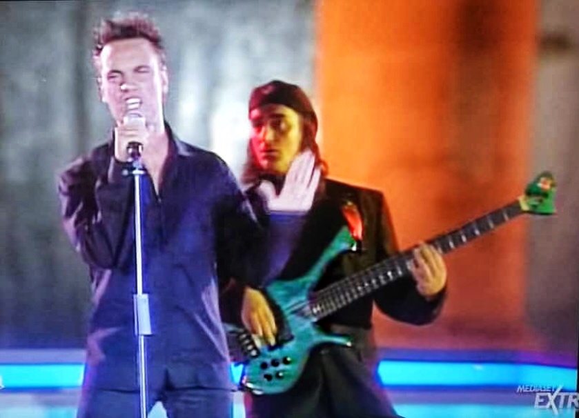 Rossano Eleuteri durante una performance televisiva